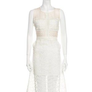 Veronica Beard Lace Pattern Midi Dress